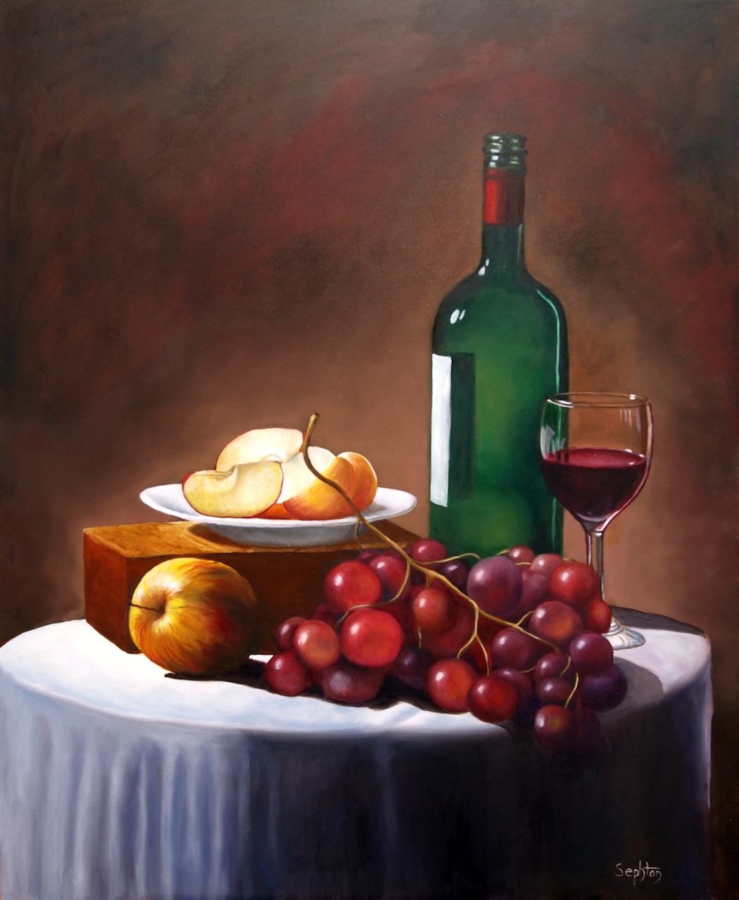 wine grapes and apples